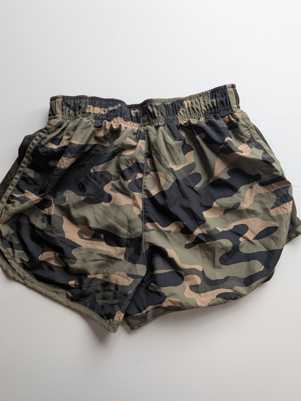 Nike Women's Camo Running Shorts - Olive/Black - Picture 3 of 5